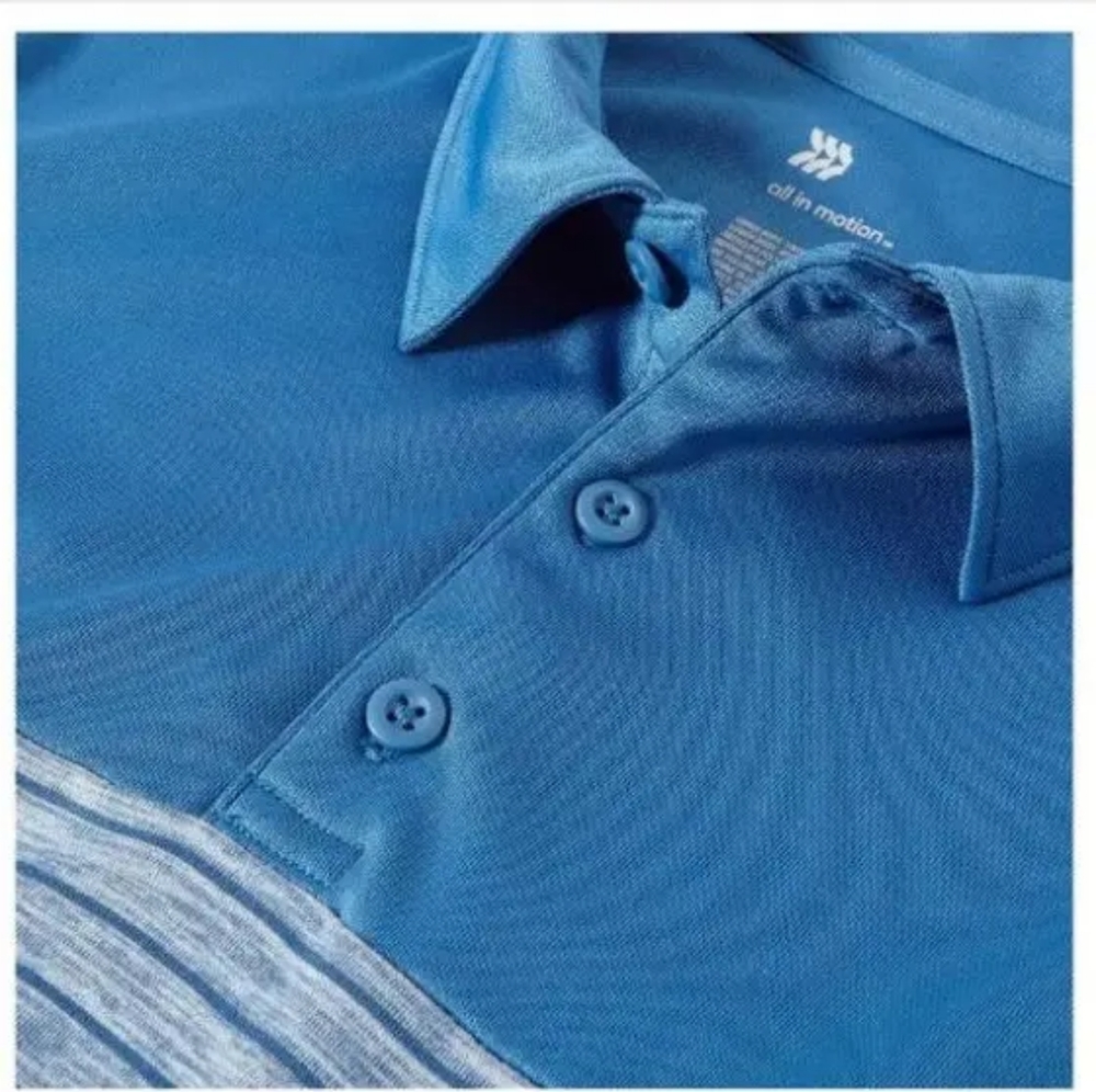 04 Boys Stripe Golf Polo- All in Motion - Picture 3 of 7